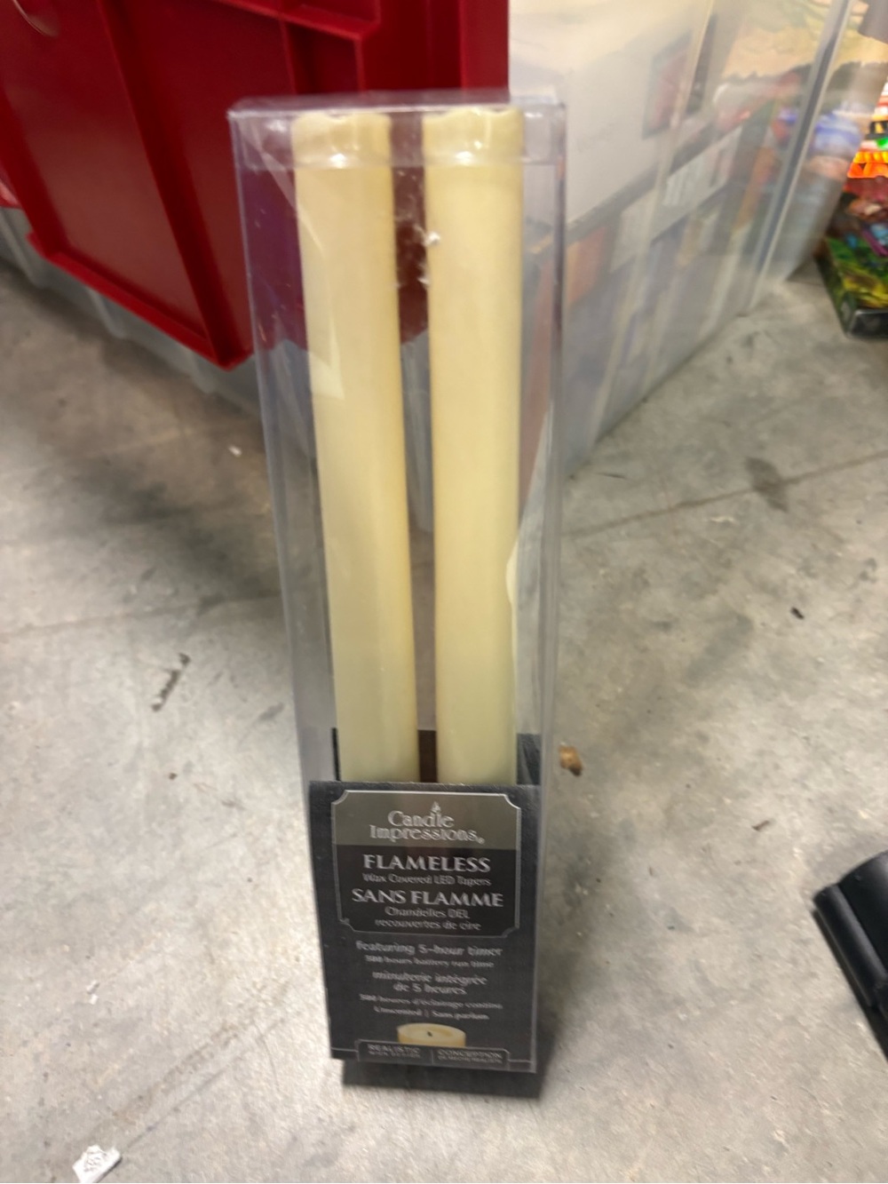 Flameless Candles W Wax Covered LED Tapers Set Of 2